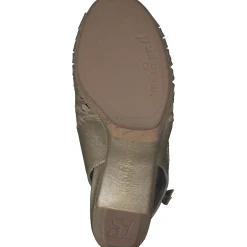 Paul Green SALE|Costa Peep Toe Bootie Gold Metallic Leather