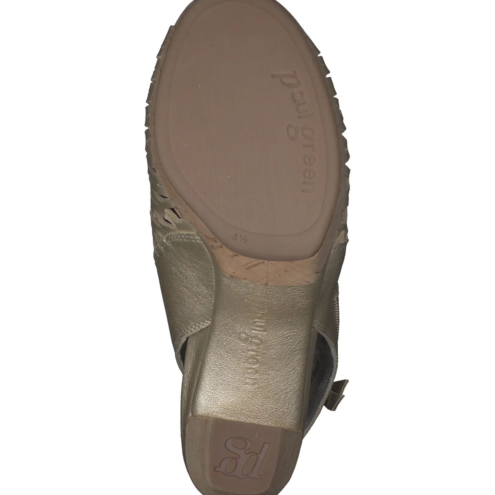Paul Green SALE|Costa Peep Toe Bootie Gold Metallic Leather