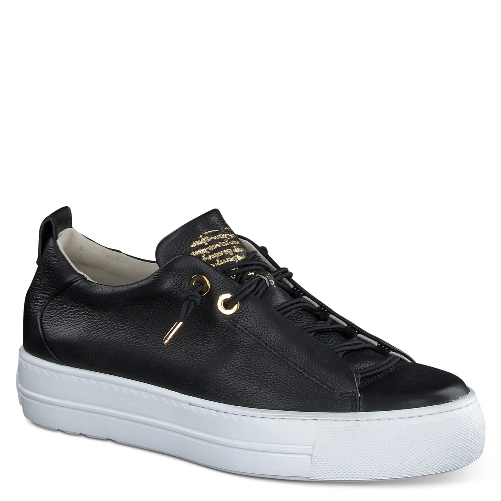 Paul Green SNEAKERS|Faye Sneaker Black Gold Combo