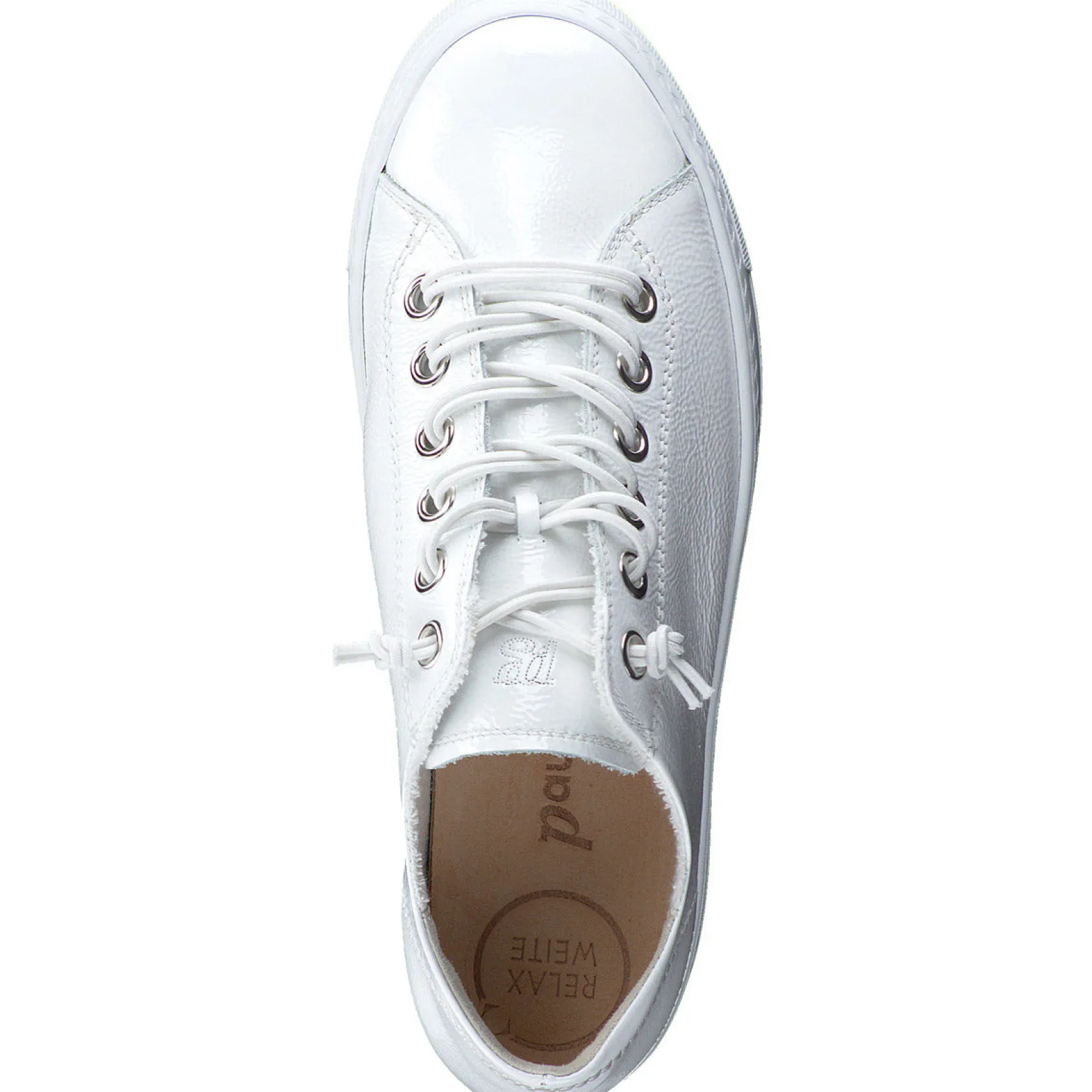 Paul Green SNEAKERS|Hadley Sneaker White Crinkled Patent
