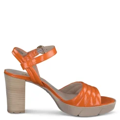 Paul Green SALE|Leslie Heel Orange Crinkled Patent