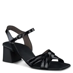 Paul Green SALE|Lexi Heel Black Crinkled Patent