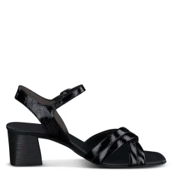 Paul Green SALE|Lexi Heel Black Crinkled Patent