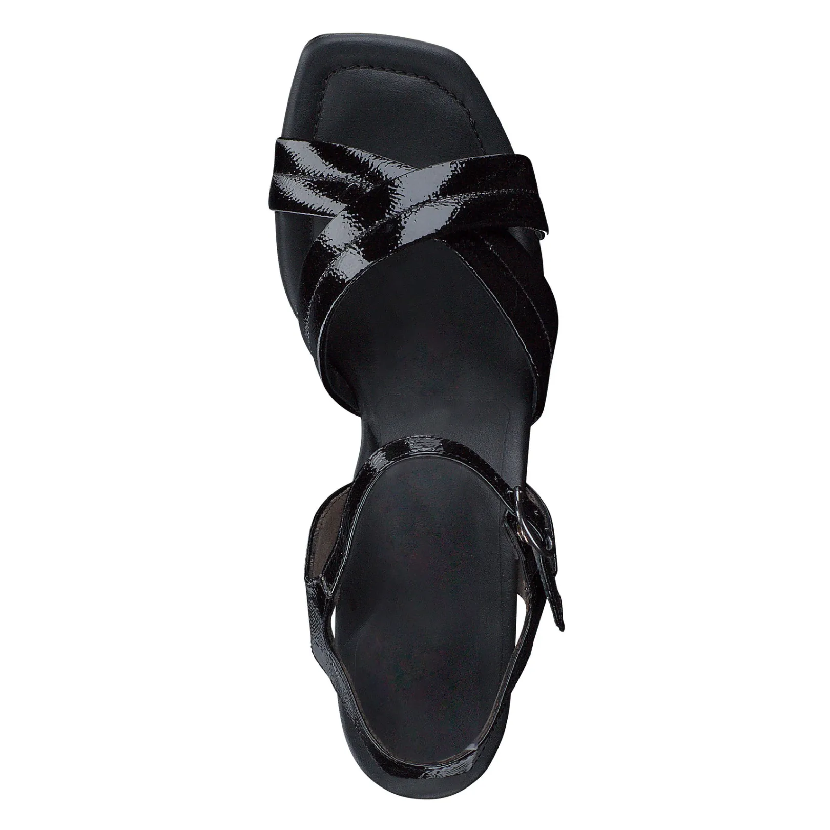 Paul Green SALE|Lexi Heel Black Crinkled Patent
