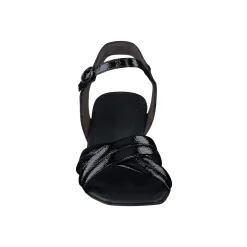 Paul Green SALE|Lexi Heel Black Crinkled Patent