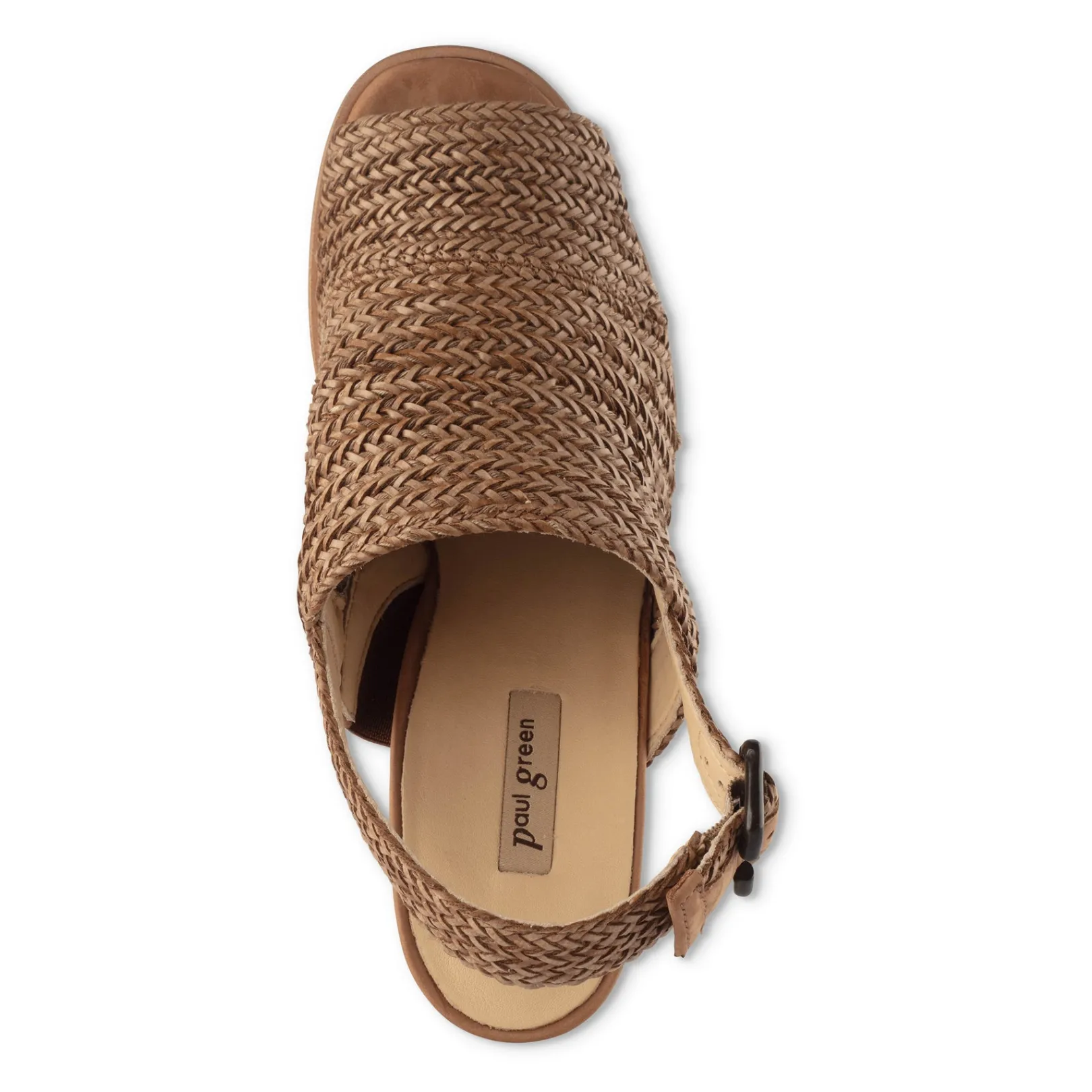 Paul Green SALE|Lovely Sandal Sisal Cuoio Woven Combo