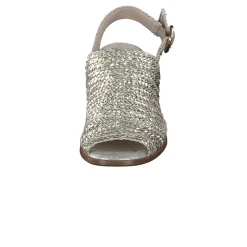 Paul Green HEELS|SANDALS|Lovely Sandal Metallic Woven Nubuck