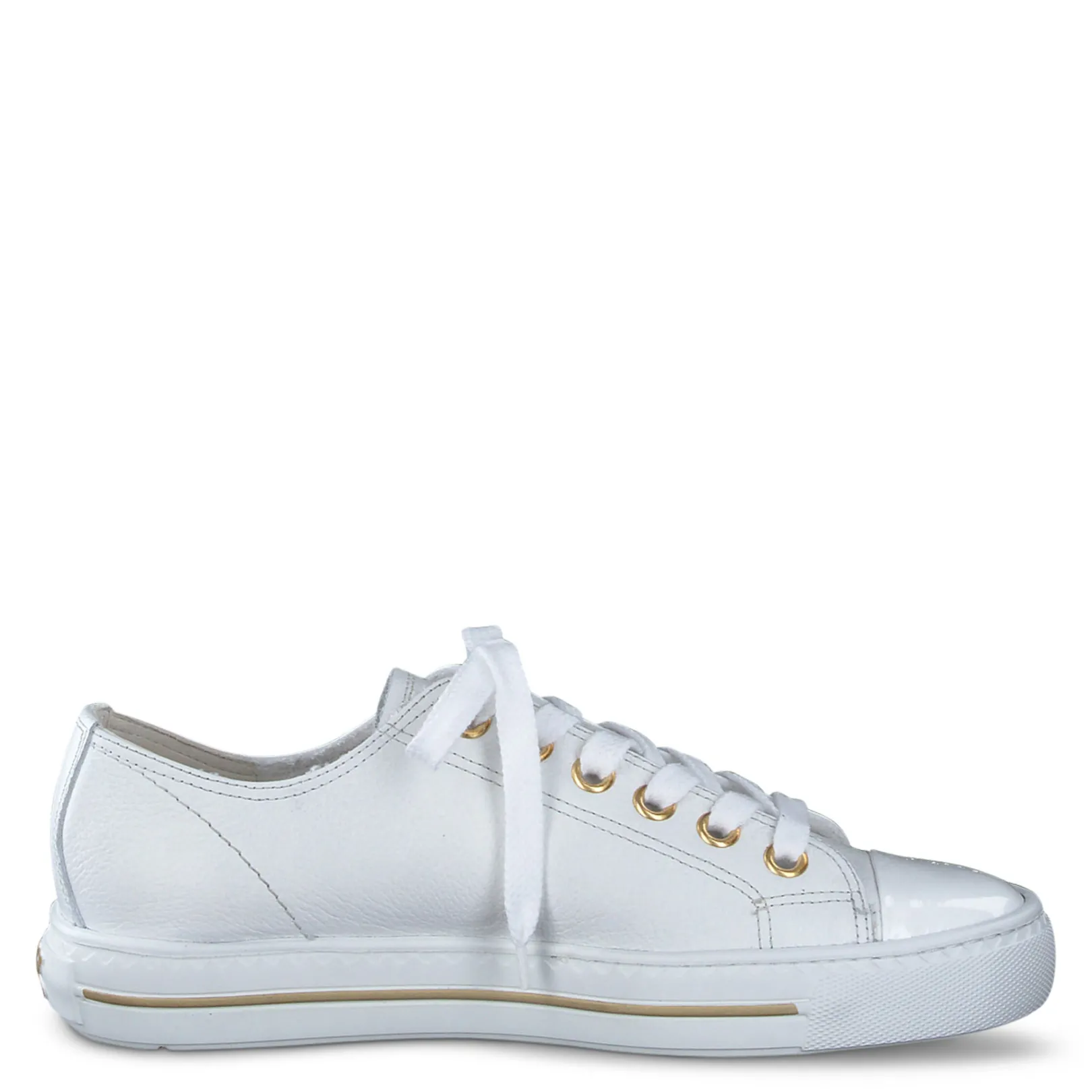 Paul Green SNEAKERS|Shoe Laces|Sophie Sneaker white crinkled patent