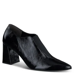 Paul Green SALE|Stacia Heel Black Crinkled Patent