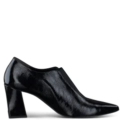 Paul Green SALE|Stacia Heel Black Crinkled Patent