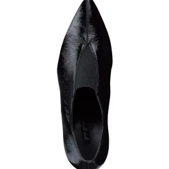 Paul Green SALE|Stacia Heel Black Crinkled Patent