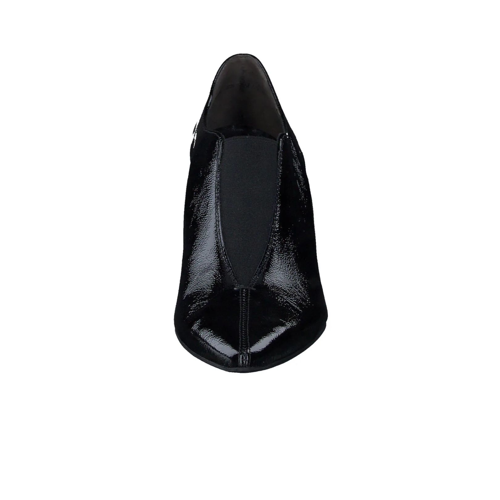 Paul Green SALE|Stacia Heel Black Crinkled Patent
