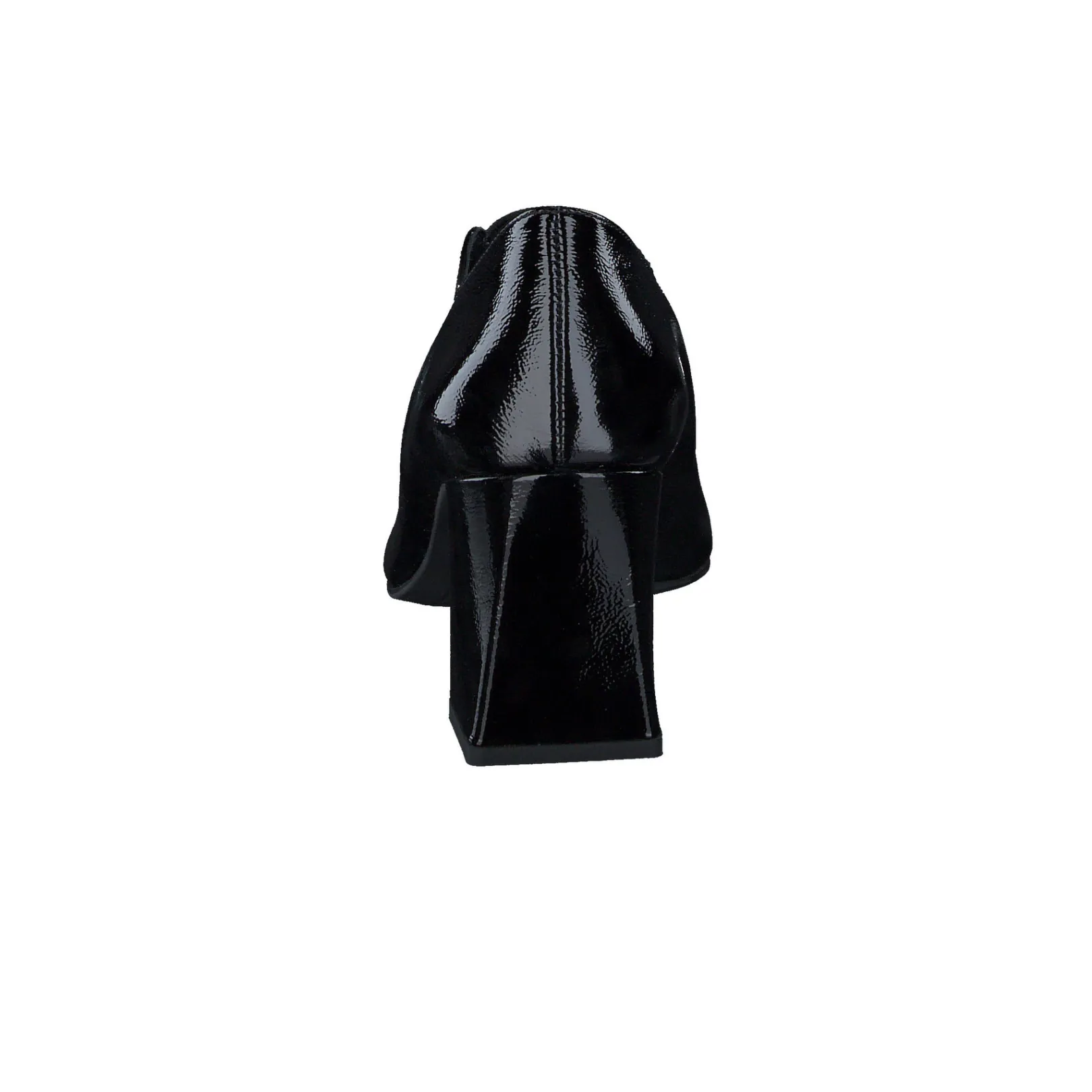 Paul Green SALE|Stacia Heel Black Crinkled Patent