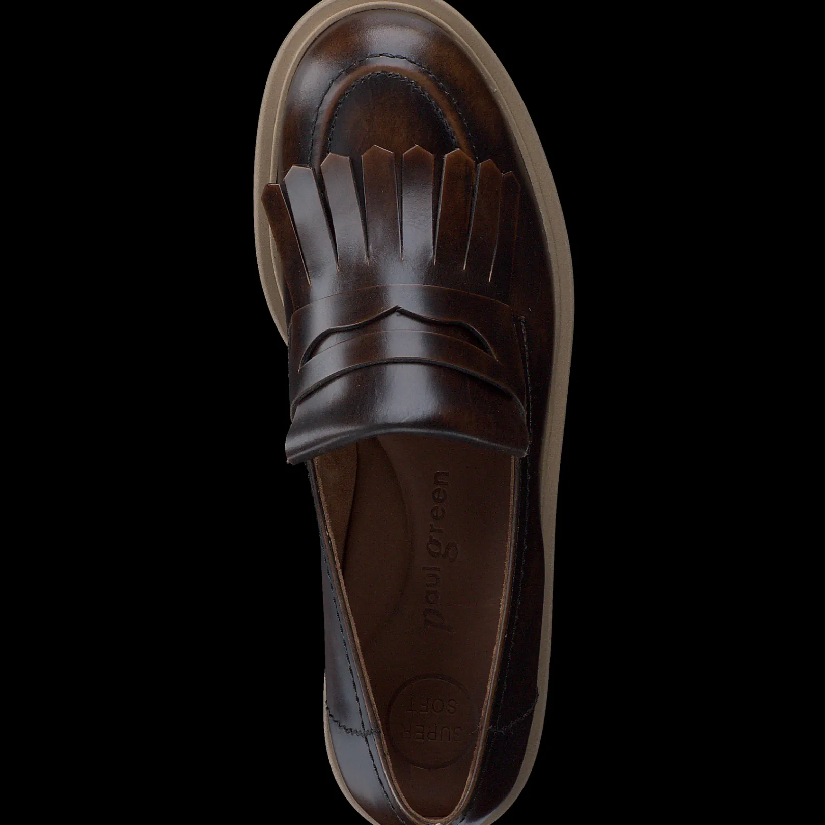 Paul Green SALE|Stacy Flat Bark Brushed Leather
