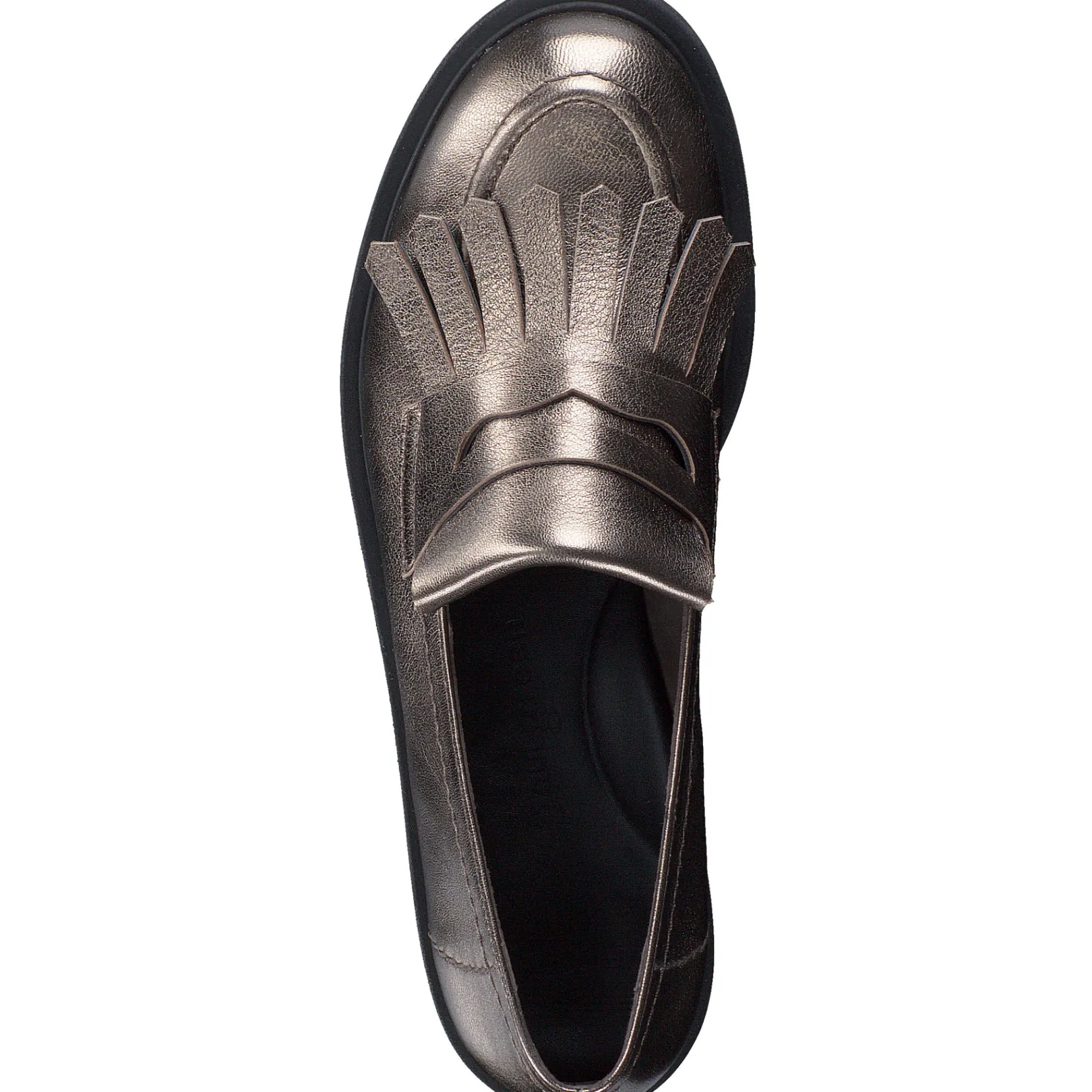 Paul Green SALE|Stacy Flat Grunge Metallic Leather