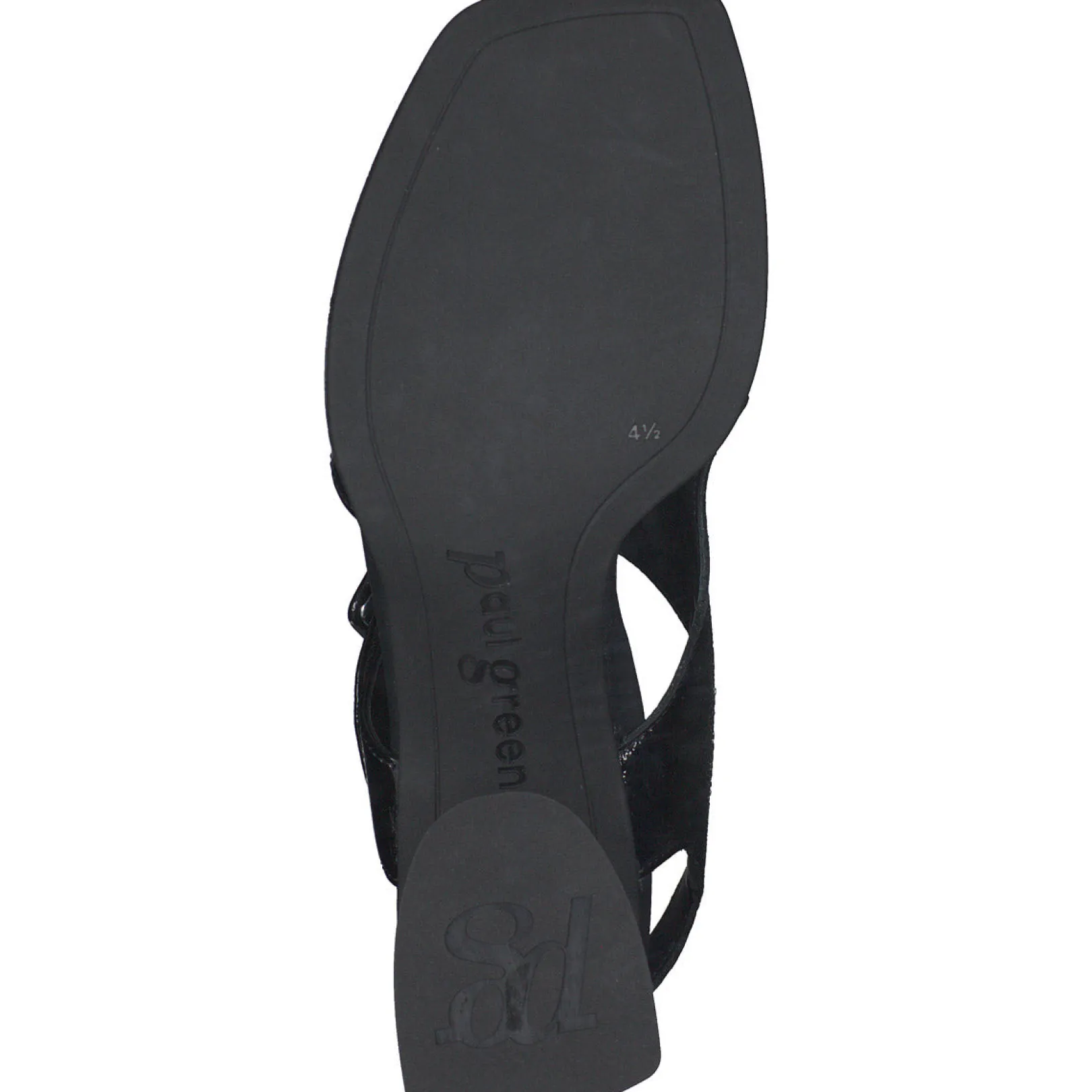 Paul Green SALE|Tanya Sandal Black Crinkled Patent