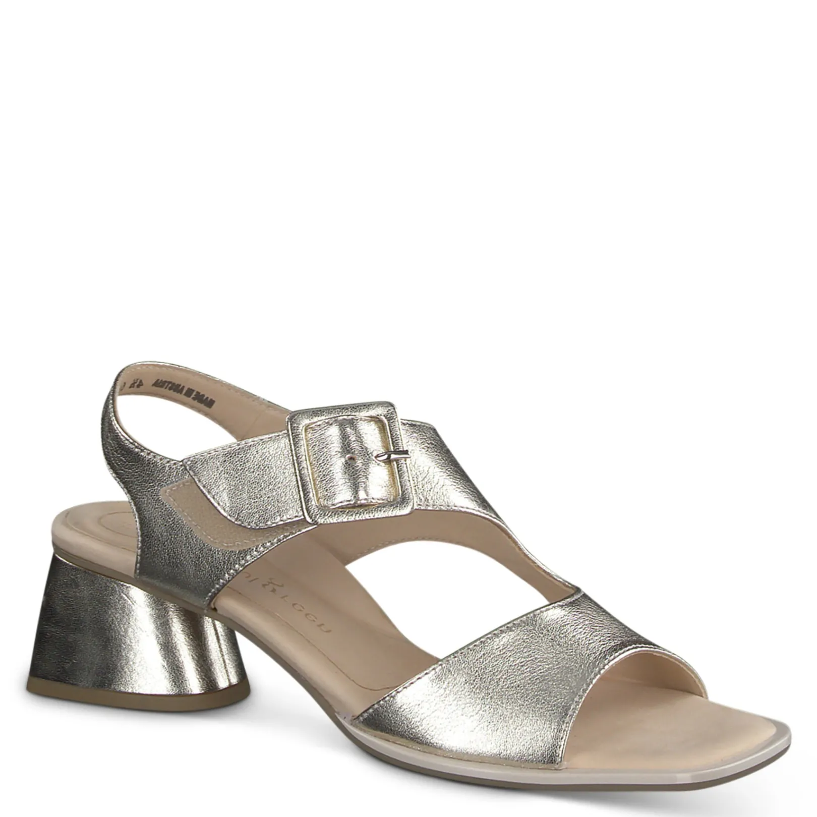 Paul Green SALE|Tanya Sandal Platino Metallic Nappa