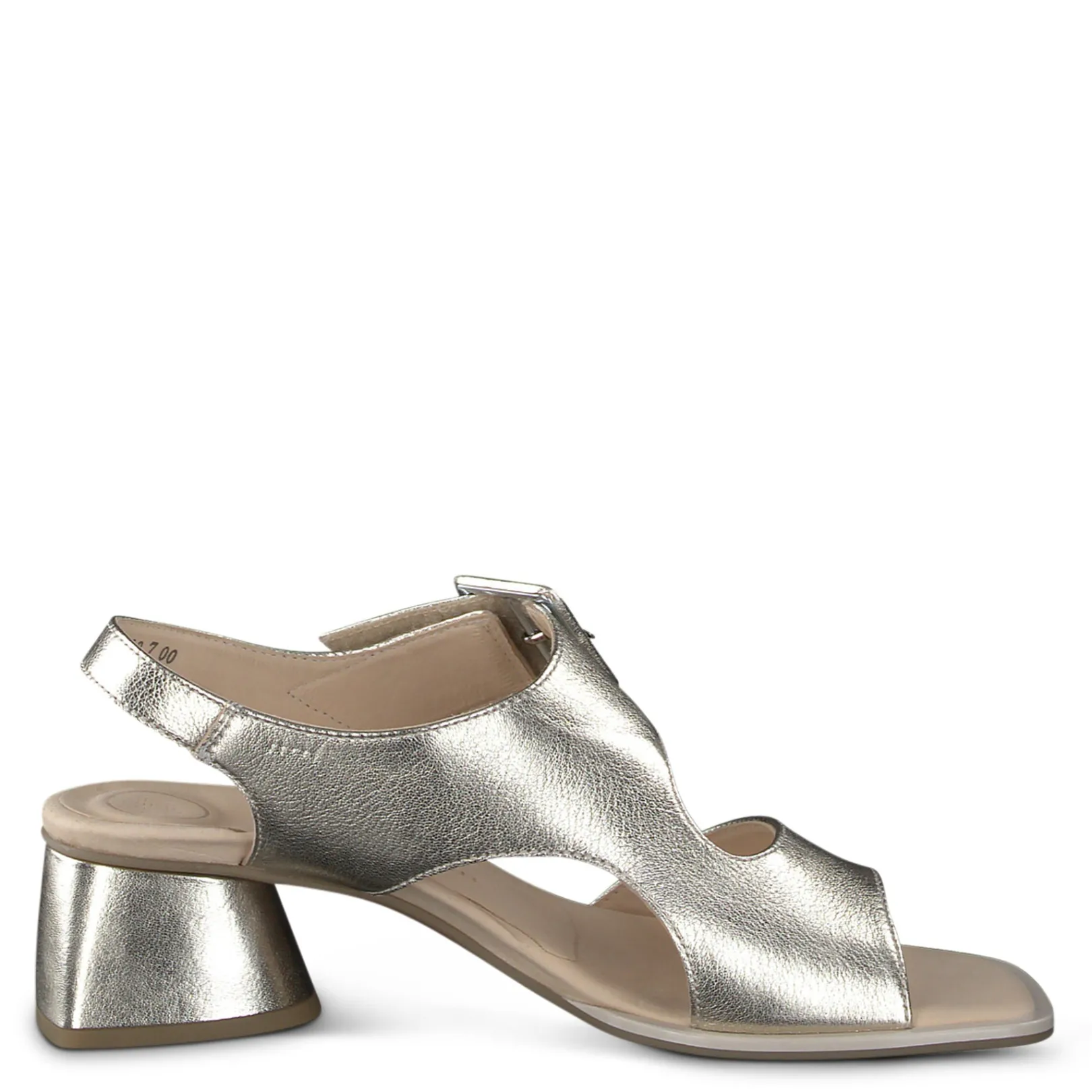Paul Green SALE|Tanya Sandal Platino Metallic Nappa