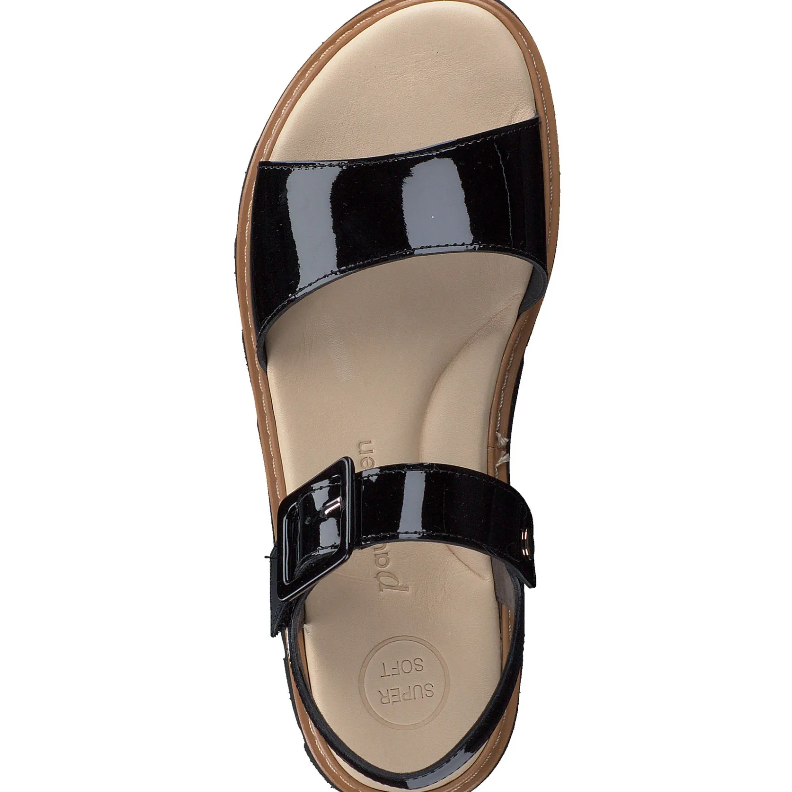 Paul Green SALE|Tasha Sandal Black Patent