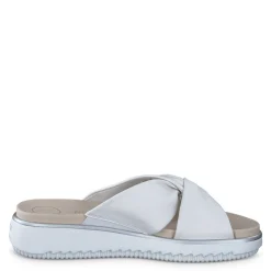 Paul Green SANDALS|Tiki Slide Sandal White Leather