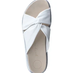 Paul Green SANDALS|Tiki Slide Sandal White Leather