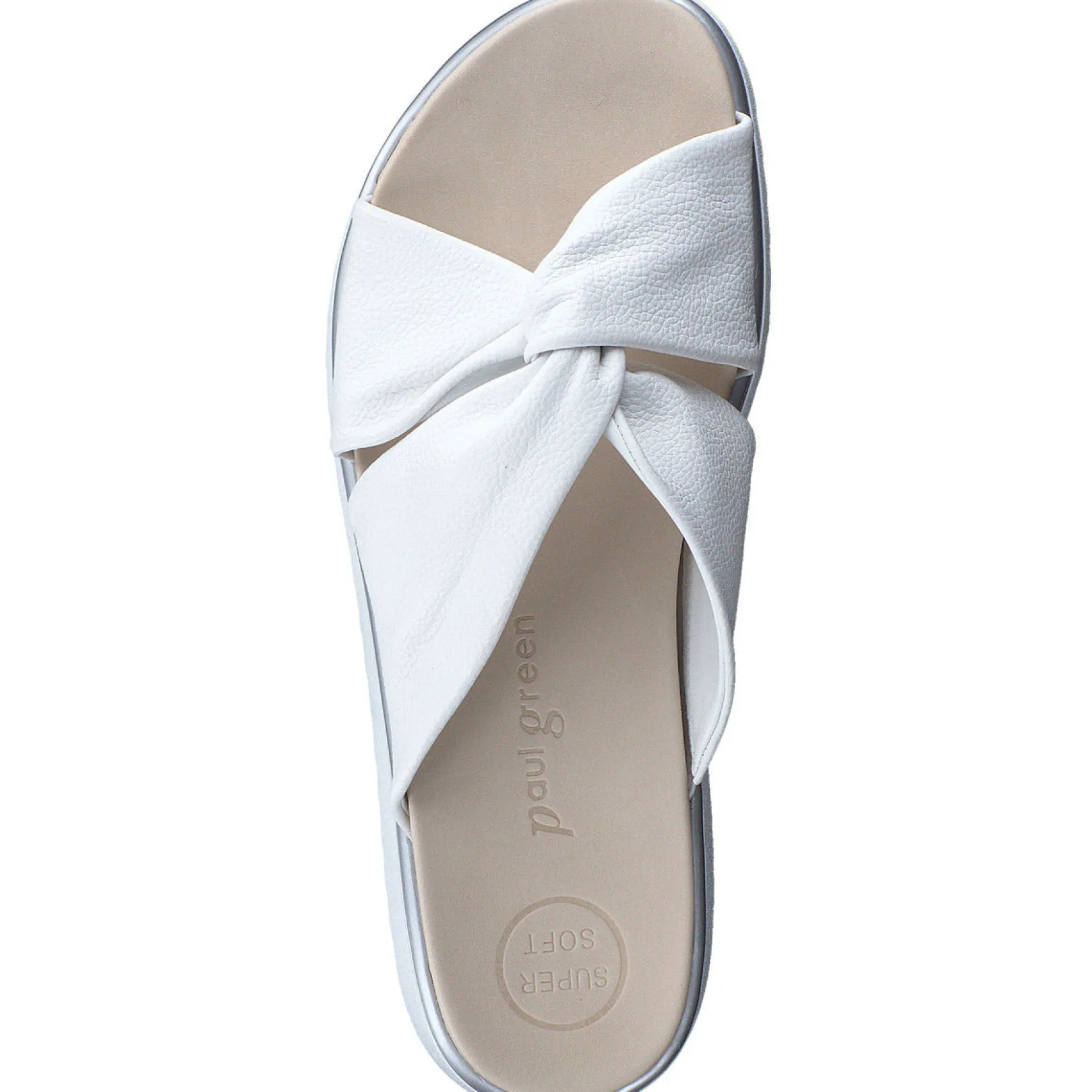 Paul Green SANDALS|Tiki Slide Sandal White Leather