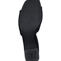 Paul Green SANDALS|Tisha Heel Black Washed Leather