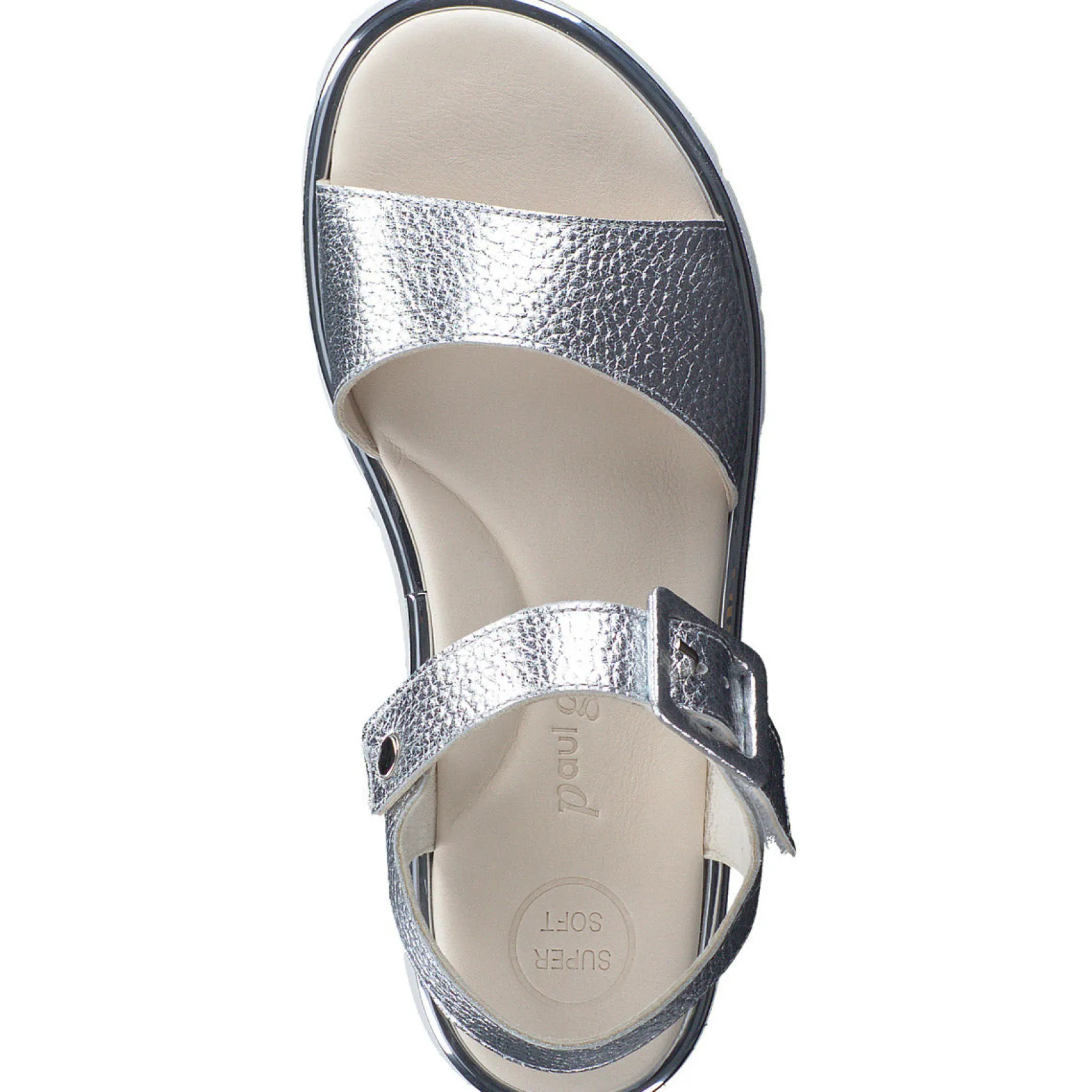 Paul Green SANDALS|Toby Sandal Silver Metallic Cervo