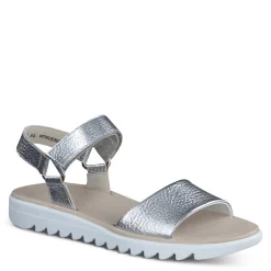 Paul Green SANDALS|Toni Sandal Silver Metallic Cervo