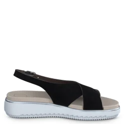Paul Green SALE|Trixie Sandal Black Sportnubuk